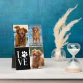 Hond Liefhebber Liefde Foto 3 Collage Foto Blok Fotoplaat (Zijkant)