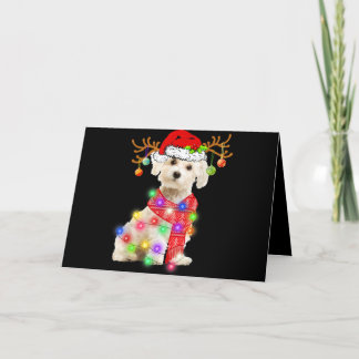 Hond Liefhebber | Maltese Kerstman Hoed Kerst Elfj Feestdagen Kaart