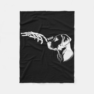 Hond Liefhebber Skelet Hand Boop Grappige Hallowee Fleece Deken