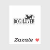 Hond Liefhebber Sticker (Vel)
