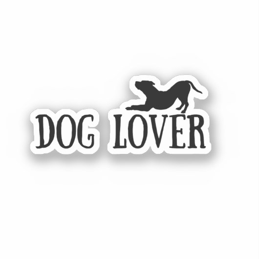Hond Liefhebber Sticker (Voorkant)