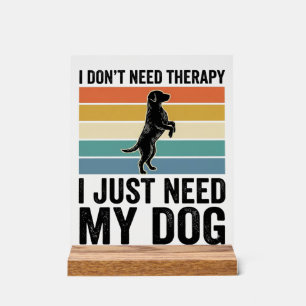 Hond Liefhebber Therapie Citaat Vintage Gravure On Acryl Bord