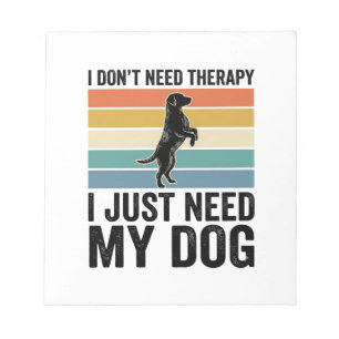Hond Liefhebber Therapie Citaat Vintage Gravure On Notitieblok