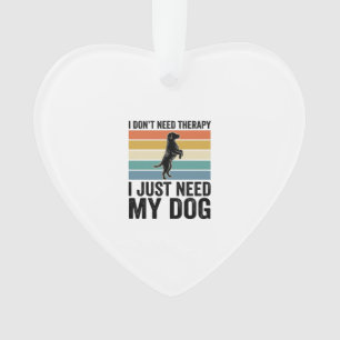 Hond Liefhebber Therapie Citaat Vintage Gravure On Ornament