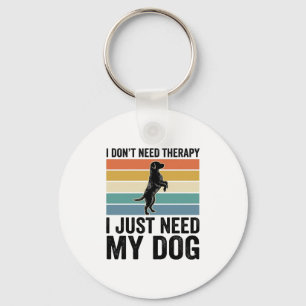 Hond Liefhebber Therapie Citaat Vintage Gravure On Sleutelhanger