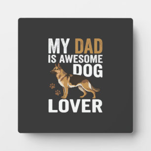 Hond Liefhebber Vader Is Geweldig Fotoplaat