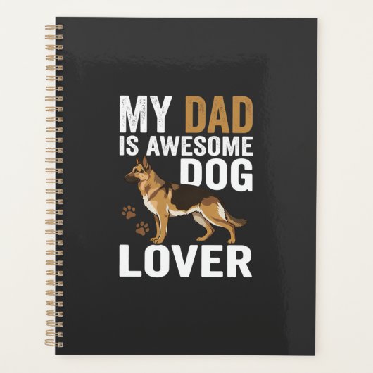 Hond Liefhebber Vader Is Geweldig Planner (Voorkant)