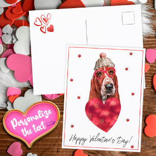 Hond Liefhebber Valentijnsdag Cadeau Basset Hound Feestdagenkaart