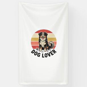 Hond Liefhebber Vintage Gravure Cute Hond Zonsonde Spandoek