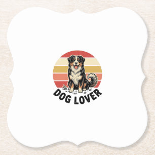 Hond Liefhebber Vintage Gravure Mooie Hond Zonsond Kartonnen Onderzetters