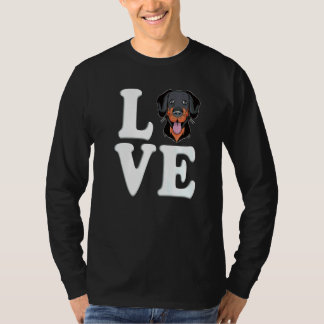 Hond Lieft Rottweiler Voor Mannen En Vrouwen 1 T-shirt