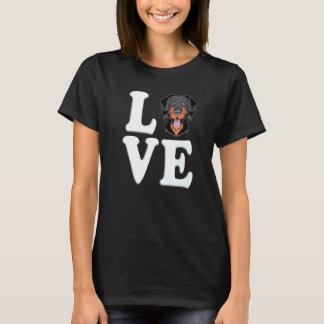 Hond Lieft Rottweiler Voor Mannen En Vrouwen 1 T-shirt