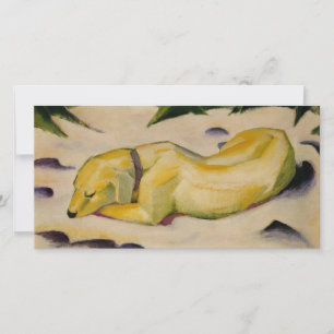 Hond Liggend in de Sneeuw (door Franz Marc) Kaart