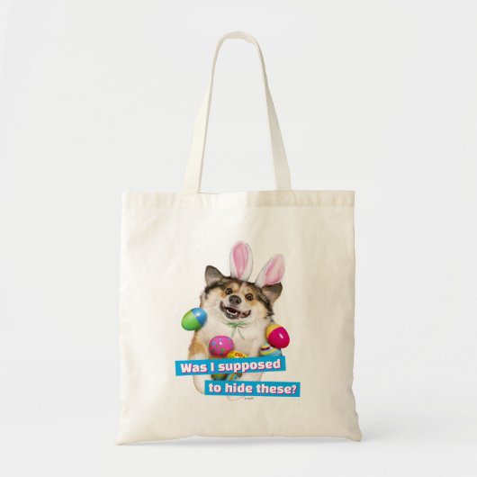Hond Liggend op Paaseieren Tote Bag (Voorkant)