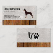 Hond Logo en Houten Afwerking Visitekaartje (Voorkant / Achterkant)