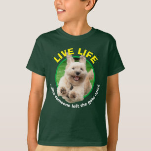 Hond loopt in de baard t-shirt