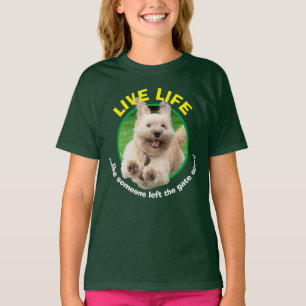 Hond loopt in de baard t-shirt