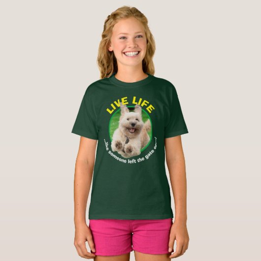 Hond loopt in de baard t-shirt (Voorkant volledig)
