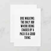 Hond lopen: de enige baan waar worden achtervolgd bedankkaart (Voorkant / Achterkant)