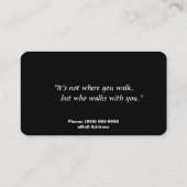 Hond lopen/Sitting Visitekaartje (Achterkant)