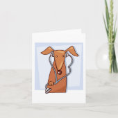 Hond Luisteren naar Muziek Grappige Hoofdtelefoon  Kaart (Voorkant)