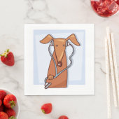 Hond Luisteren naar Muziek Grappige Hoofdtelefoon  Servet (Insitu)