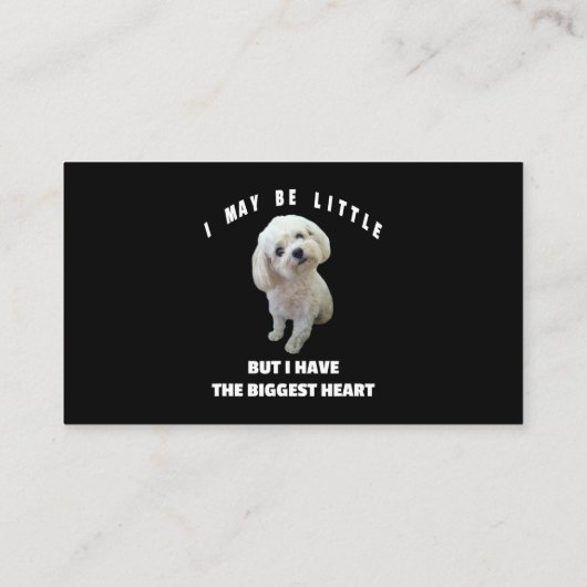 Hond Maltees Kleine Maltese Hond Ontwerp Grappige Visitekaartje (Achterkant)