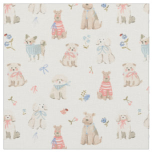 Hond maltipoo poedel terriër patroon stof