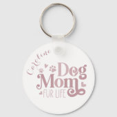 Hond Mam Bont Leven Pug Foto Custom Sleutelhanger (Achterkant)