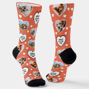 HOND MAM Custom 4 Pet Hond Hart Foto Verbrande Sie Sokken