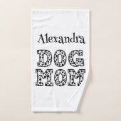 Hond Mam In Leuke Dalmatische Print Aangepaste Naa Bad Handdoek (Handdoek)