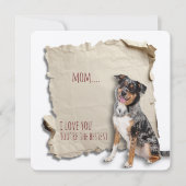 Hond Mam Moederdag Verjaardag Herder Kaart (Voorkant)