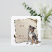 Hond Mam Moederdag Verjaardag Herder Kaart (Staand voorkant)