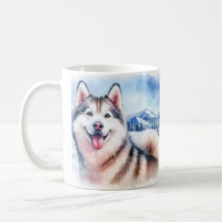 Hond Mam / Papa Winter Vibes Husky - Koffiemok