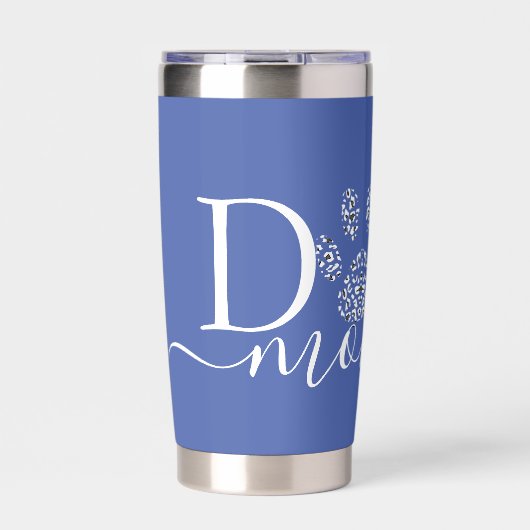 Hond Mam Pawprint gepersonaliseerd Geïsoleerde Drinkbeker (Voorkant)
