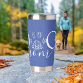 Hond Mam Pawprint gepersonaliseerd Geïsoleerde Drinkbeker