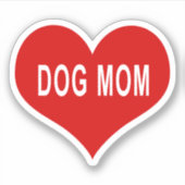 HOND MAM Rood Liefde Hart Vinyl Sticker (Voorkant)