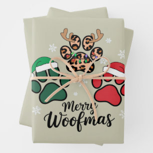 Hond Mama Kerstmis Prettig Woofmas Hond Liefhebber Inpakpapier Vel