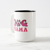 Hond Mama-Pet-Funny Tweekleurige Koffiemok (Voorkant links)