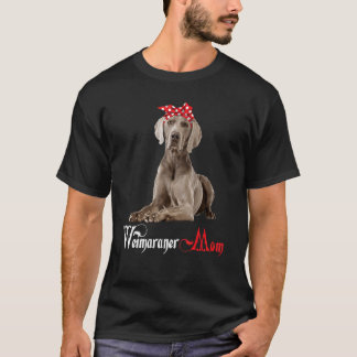 Hond Mama Puppy Mam Weimaraner T-shirt