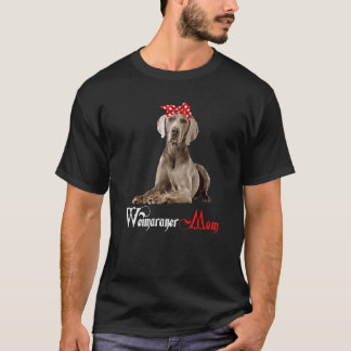 Hond Mama Puppy Mam Weimaraner T-shirt