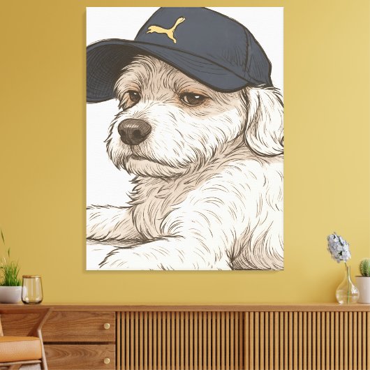 Hond Max Canvas Afdruk (Insitu (Woonkamer))