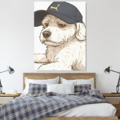 Hond Max Canvas Afdruk (Insitu (Slaapkamer))