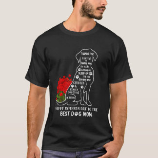 Hond Meisjes Vrouwen Bloemen Gelukkige Moederdag B T-shirt