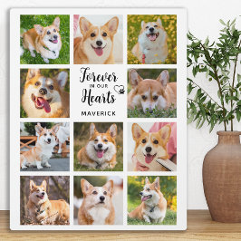 Hond Memorial Forever in ons hart Foto Collage Fotoplaat