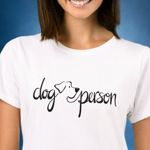 Hond Mens Modern Handletter Schrift Vrouwen Wit T-shirt