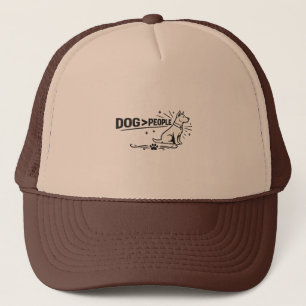HOND > MENSEN – Grappig ontwerp voor hondenliefheb Trucker Pet