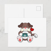 Hond met Been Briefkaart (Voorkant / Achterkant)