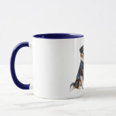Hond met blauwe jas mok (Links)