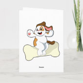 Hond met bot kaart (Achterkant)